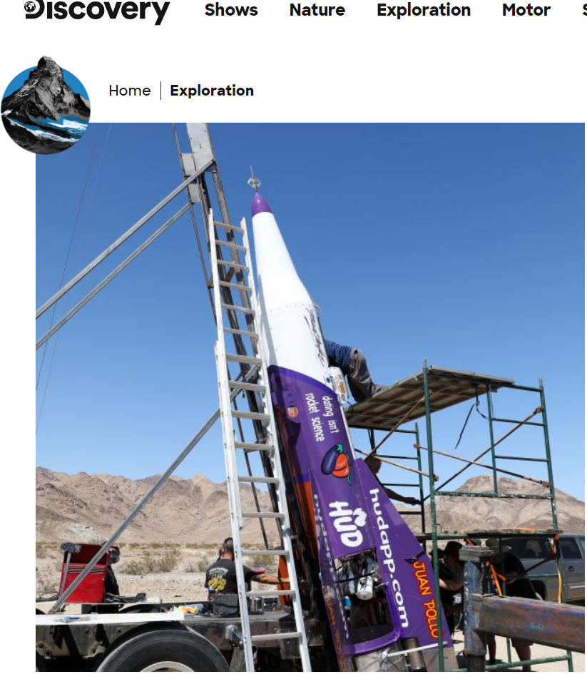 pic of Mad Mike's home-made rocket
