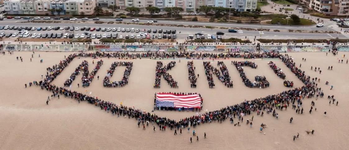 NO KING! on San Francisco beach, 15JUN'25